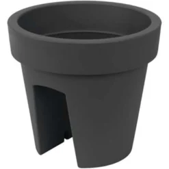 Merkloos 1x Balkon Plantenpotten/bloempotten Antraciet 5 Liter Van Kunststof