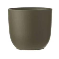 Mica Decorations Bloempot - Groen - Mat - Keramiek - 17 X 16 Cm