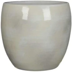 Mica Decorations Bloempot - Lichtgrijs - Keramiek - 33 X 31 Cm