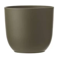 Mica Decorations Bloempot - Groen - Mat - Keramiek - 22 X 20 Cm