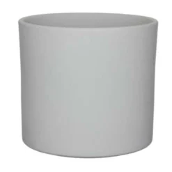 Mica Decorations Bloempot - Lichtgrijs - Mat - Keramiek - 28 X 26 Cm