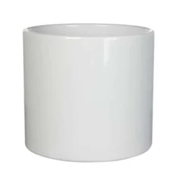 Mica Decorations Bloempot - Wit - Glans - Keramiek - 19 X 17 Cm
