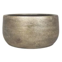 Floran Bloempot - Industrieel Goud - Keramiek - Binnen - 34 X 15 Cm
