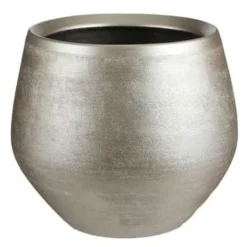 Mica Decorations Bloempot - Goudkleurig - Keramiek - 33 X 28 Cm