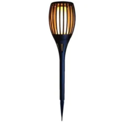 Tuinfakkel - Solar - Tuinverlichting - Zwart - Vlameffect - 58 Cm