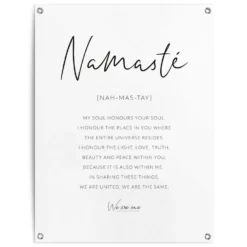 Tuinposter Namasté 80x60 Cm Zwart-Wit