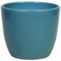 Floran Plantenpot - Oceaan Blauw - Glanzend - Keramiek - 32 X 27 Cm