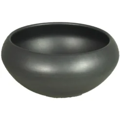 Floran Bloempot Rian - Schaal - Mat Antraciet - Keramiek - 30 X 13 Cm