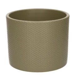 Mica Decorations Bloempot - Groentint - Gestipeld - 15 X 18 Cm