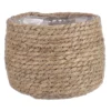 Mica Decorations Bloempot - Rotan - Beige - Jute - 18 X 15 Cm