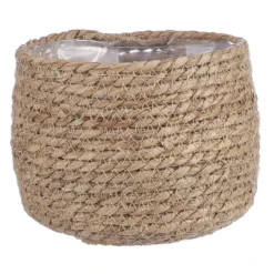 Mica Decorations Bloempot - Rotan - Beige - Jute - 18 X 15 Cm