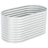 VidaXL Plantenbak Verhoogd 160x80x81 Cm Gegalvaniseerd Staal Zilver