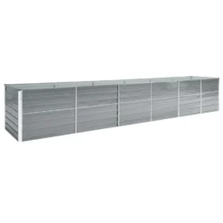 VidaXL Plantenbak Verhoogd 480x80x45 Cm Gegalvaniseerd Staal Grijs