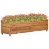 VidaXL Plantenbak Verhoogd 150x40x38 Cm Gerecycled Teakhout En Staal