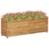 VidaXL Plantenbak Verhoogd 150x40x55 Cm Gerecycled Teakhout En Staal