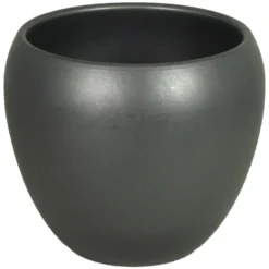 Floran Bloempot Rian - Mat Antraciet - Keramiek - 22 X 18 Cm