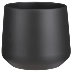 Mica Decorations Bloempot - Antraciet Grijs - Keramiek - 21 X 18 Cm