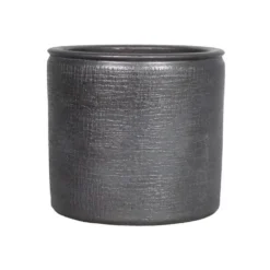 Floran Plantenpot - Industrieel Zwart - Keramiek - 14 X 12 Cm