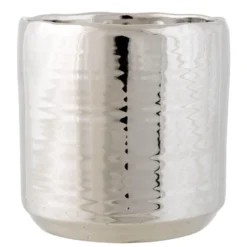 Cosy & Trendy Bloempot - Zilverkleurig - Keramiek - 10 X 10 Cm