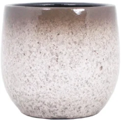 Floran Plantenpot - Wit - Met Flakes - Mat - Keramiek - 23 X 21 Cm