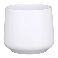 Mica Decorations Plantenpot - Wit - Mat - Keramiek - 15 X 14 Cm