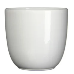 Mica Decorations Bloempot - Wit - Keramiek - 14 X 14 Cm