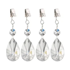 Patifix Tafelkleedgewichtjes - 4 Stuks - Geslepen Glas