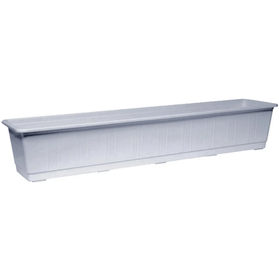 Geli Plantenbak - Lichtgrijs - Rechthoekig - Kunststof - 80 X 17,5 X 14,5 Cm