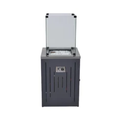 Garden Impressions Cozy Living Gas Vuurtafel Lagos 51x51xH72 Donker Grijs