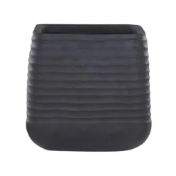 Beliani Plantenbak Voor Buiten PARIKIA - Zwart Polyresin