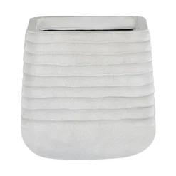 Beliani Plantenbak Voor Buiten PARIKIA - Wit Polyresin