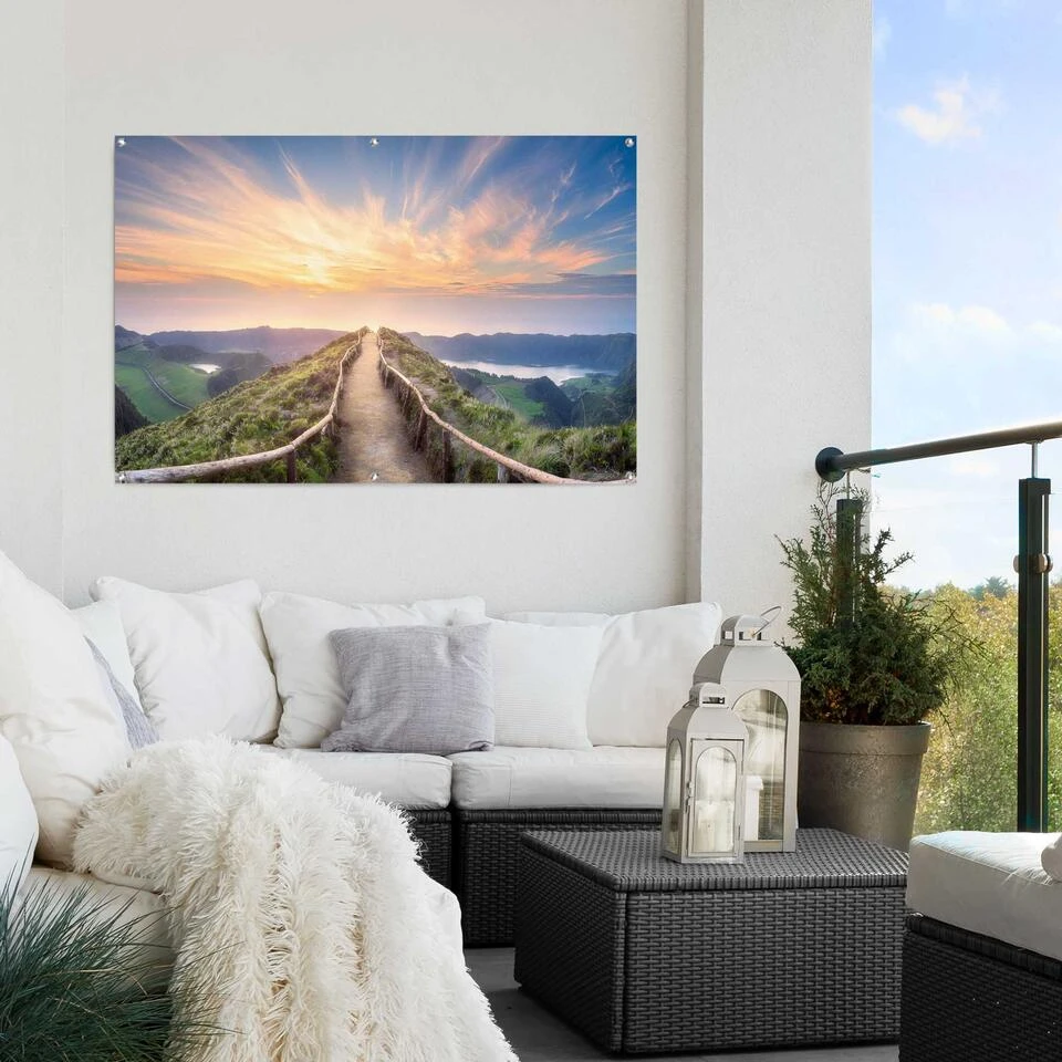 Tuinposter Morgenrood 80x120 Cm Blauw - Afbeelding 2