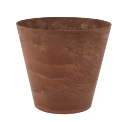 Ter Steege Bloempot - Dark Terra Cotta - Natuursteen Look - D27 X H24 Cm