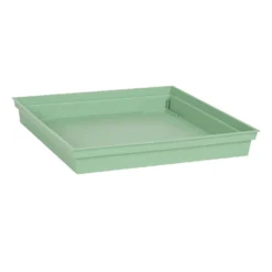 EDA Bloempot - Toscane Groen - Kunststof - Vierkant - L27 X B27 X H4 Cm