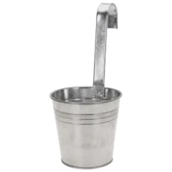 Merkloos Bloempot - Zinken - Emmer - Met Ophanghaak - 21 X 13 X 29 Cm