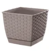 Prosperplast Plantenpot - Rotan - Vierkant - Taupe - 19 X 16 Cm