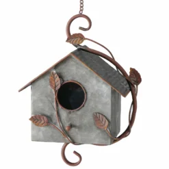 Boltze Vogelhuisje - Zink - Grijs En Bruin - Nestkastje - 30 Cm