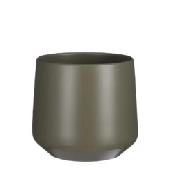 Mica Decorations Amber Bloempot - H26 X Ø28 Cm - Mat - Groen