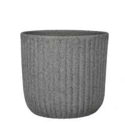 Mica Decorations Dante Bloempot - H24 X Ø27 Cm - Donkergrijs