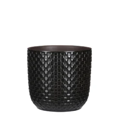 Mica Decorations Daan Bloempot - H17,5 X Ø19 Cm - Zwart