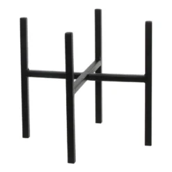 Mica Decorations Ascot Plantenstandaard L24 X B24 X H25 Cm Zwart