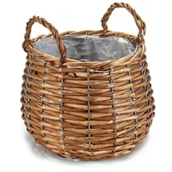 IBERGARDEN Plantenbak-mand - Gevlochten Riet - 23 X 23 X 16 Cm