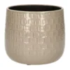 Mica Decorations Plantenpot/bloempot - Keramiek Taupe - D19/H17 Cm