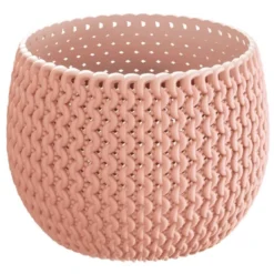 Prosperplast Plantenpot/bloempot - Met Haak - Kunststof - Zalm Roze D24xH16 Cm