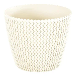 Prosperplast Plantenpot/bloempot - Kunststof - Creme - D22 X H19 Cm