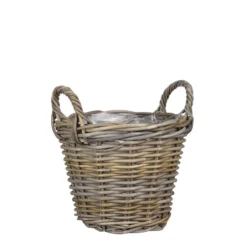 Mica Decorations Marcia Plantenmand Voor Buiten - H23 X Ø30 Cm - Grijs