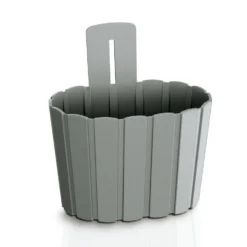 Prosperplast Plantenpot - Steengrijs - Ophang - Kunststof - D20xH15 Cm