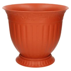 Hega Hagor Plantenpot - Bruin - Kunststof - 30 X 34 Cm - Incl. Schaal