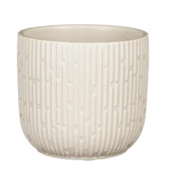 Mica Decorations Plantenpot - Keramiek - Mat Wit - D12,5/H11cm
