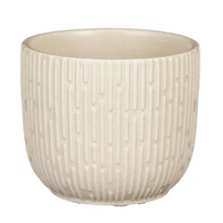 Mica Decorations Plantenpot - Keramiek - Mat Wit - D11/H9 Cm